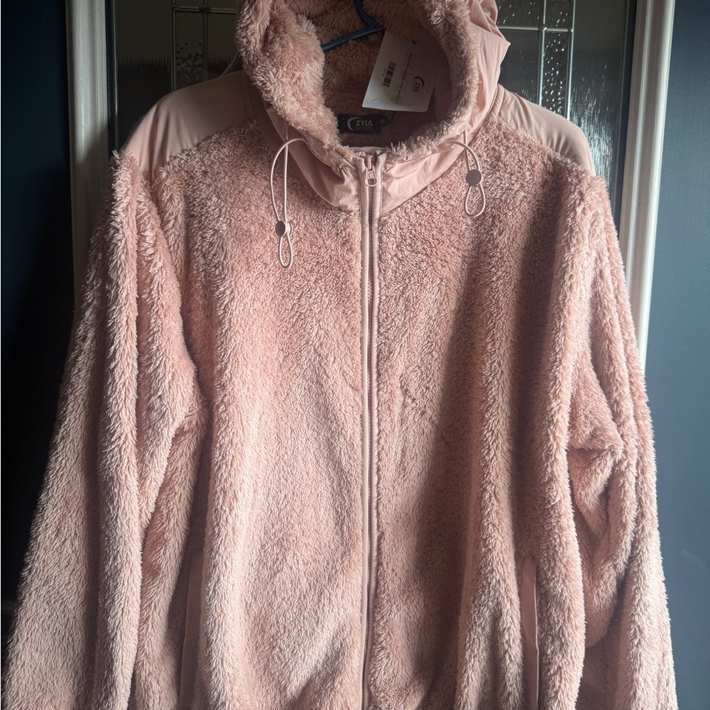 ZYIA Soft Pink Teddy Jacket